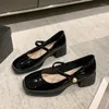 Kleid Schuhe Karree Frauen Marie Janes Frühling Lolita High Heels 2024 Mode Marke Elegante Femme Zapatos Pumpen