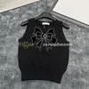 Okrągły dzianiny zbiorniki kobiety rhinestone tank top letni rękawowy sport sportowy kamizelka kobiety kamizelka