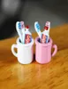 Maison de poupée Miniature, Mini tasse de dentifrice, brosse à dents Barbies Pullip, bricolage, accessoires de meubles de maison de poupée, Toy2865740