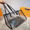 Fashion Designer Bags Transparent Jelly Tote Bags Ladies Tote One Shoulder Crossbody Large Shopping 2 Piece Set PVC 10 Styles 41 cm