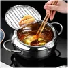 Pans Japanese Deep Frying Pot With A And Lid 304 Stainless Steel Kitchen Tempura Fryer Pan 20 24 Cm Drop Delivery Home Garden Dining B Dhrls