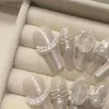 False Nails10 pcs luxury press-on nails pearl aurora cat eye diamonds original design handmade fake nails ins style reusable Q240122