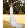 Ärmellose Prom Vintage Abendkleider Perlen Rüschen formelles Kleid für Frauen elegante Meerjungfraufalten Robe de Fiesta Plus Size 12