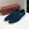 10A loro Piano Scarpe casual da uomo Mocassini LP Scarpe eleganti basse basse in pelle scamosciata Oxford in pelle di mucca walk comfort mocassino slip on pianoloafer suola in gomma appartamenti