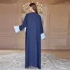 Etnische kleding Ramadan Eid Abaya Hijab Moslim bescheiden jurk voor vrouwen Arabisch Dubai Lange mouw Open Abaya Kimono Kleding Islamitisch Turkije