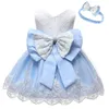 Robes de fille née bébé filles princesse robe de bal enfants pour baptême 1er anniversaire mariage demoiselle d'honneur infantile robes