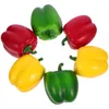 Decoração de festa 6pcs modelo de pimenta falsa artificial doce pogal prop vegetal