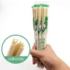 Boormachine 100 paires de baguettes chinoises jetables en bois de bambou pour restaurant, emballage individuel, baguettes alimentaires, ustensiles de table, ustensiles de cuisine