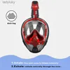 Masques de plongée Profession masque de plongée en Silicone entièrement sec Double perle flottante Tube respiratoire étanche entraînement de natation équipement de plongée en apnée L240122