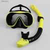 Tauchmasken JSJM Neue professionelle Tauchmaske Schnorchel Erwachsene Schwimmschlauchset Schnorcheltauchausrüstung Silikon Antibeschlag Anti-UV UnisexL240122