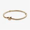 Pan 925 pulseira de prata esterlina para mulheres menina caber encantos originais contas para fazer jóias rosa ouro pulseira fecho quadrado 240118