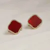 errings 3 estilos pendientes de joyería de las mujeres 18k chapado en oro y plata aro para fiesta trébol de 4 hojas alfabeto pendiente pendientes conjunto regalo aros pendientes exquisito conjunto de joyería de regalo