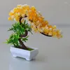 Dekoratif çiçekler yapay bonsai küçük ağaç pot bitki simülasyonu sahte saksı saksı süslemeler bitkiler bahçe ev ofis dekor