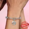 Me Series Gratitude Spiral Medallion Charm Fit Me Bracelet Mother Sterling Sier Jewelry 계절 추수 감사절 선물