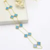 Mode sieraden klaver 10 bloemen trui ketting dubbelzijdige klaver ketting licht luxe mode bloem hanger kraag keten item