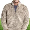 Men's Sweaters Men Winter Sherpa Sweater 1/4 Zipper y Pullover Plus Size 3XL Streetwear Tops Casual Teddy8309377