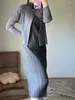Giubbotti da donna Miyake pieghettato cardigan a maniche lunghe cappotto donna 2024 moda coreana designer casual abiti estetici semplici
