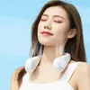 Fans No Blade 2022 Portable Neck Fan Strong Wind Sports Air Conditioning Mini Wireless Neckband Bladeless Usb Rechargeable Cooling