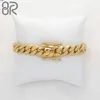 Grossistpris 5mm solid guld kubansk länk armband hiphop stil 10k 14k 18k miami kubansk kedja fina smycken för dekor