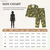 Women's Sleep Lounge Watercolor Vegetarian Sleepwear Autumn Vegetable Lover Vintage Oversized Pajama Set Lady Long Sleeve Soft Sleep Custom NightwearL240122