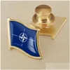 Pins Broches Organização do Tratado do Atlântico Norte Nato Bandeira Broche Emblemas Lapela Hkd230807 Drop Delivery Jóias Dhf2M