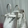 Aabirdkin Designer Totes Bag Himalayan Siamese Crocodile Outer 20cm Hand Sewn HoneyWax Thread Vy15