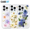 Caseist lyx pressade torkade riktiga blommor Eternal blommig estetik daisy glitter guld folie kvinnor skyddande telefon fodral för iPhone 15 14 13 12 11 pro max xs plus