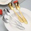 Koffielepels Chinese stijl ijsthee roerlepels voor diner dessert watermeloen bargereedschap roestvrij staal creatief servies