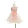 Girl Dresses Summer Pink Baby Girls Wedding Shower Flower Party Bridesmaid Dress Birthday 1 Year 2 Years