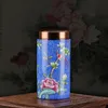Цветная эмаль Чайница Тонкая керамика Герметичный резервуар для хранения Баночки для специй Кухонные бутылки Влагостойкая коробка для кофе Органайзер Longjing 240119