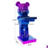 Dekorativa föremål Figurer Trendiga Watch Display Stand Electropating Cartoon Bear Animal Hartaments Smyckeslagringsställ CE DHO7I