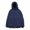 Piumino d'oca Parka canadese CG Macmillans da uomo invernale caldo cappotto esterno cappuccio impermeabile al vento senza pelliccia corta