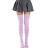 Chaussettes bonneterie 2022 offre spéciale bas rayés dames Sexy cuisse haute bas en Nylon épaissi Plaid sur les chaussettes au genou YQ240122