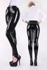 Capris Free Shipping Womens Large Size Sexy Black Wet Look Leather Pvc Pants Leggings M2xl