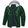 Men's Cotton Jacket New Hooded Long Sleeved Cotton Thickened Multi Pocket Warm Cotton Jacket For Men