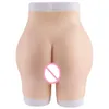 Kostymtillbehör Silikonbyxor Realistiska vagina Shemale Butta Shaper Shorts Padded Push Up Hip Enhance Underwear for Cosplay