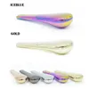 3.8Inches Portable Creative Metal Spoon Pipe Bubblers Magnet Zinc Eloy Anodised Herb Tobacco Cigarett Hand Scoop Pipes Rökning Tillbehör med presentförpackning