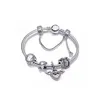 Designer 925 Argent Romantique Fleur Bracelet Ensemble Chaîne D'histoire Des Femmes Créateur De Bijoux De Luxe Créatif Pour Les Femmes Sparkling Star River Bracelets De Marque Exquise