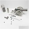 Miniatyr Toys Napoleon Rostfritt stål Mini Cannon Militärmodell Samling Ornament med metallpartiklar Drop Leveransgåvor Inga DHWPS