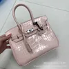 Aabirdkin Designer Totes Bag Silver Buckle Leather Crocodile Pattern Bag For Women Cowhide äkta stor kapacitet Enkel axel Crossbody Factory Onye