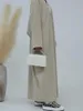 Etnische Kleding Herfst Winter Effen Fluwelen Kimono Vest Abaya Voor Vrouwen Arabische Dubai Kaftan Islamitische Losse Gewaad Femme Avond Maxi