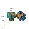 510 Drip Tip Shine Epoxidharz Blume Wide Bore Shining DripTips Dual O Ring Mundstück Raucherzubehör mit Acrylbox ZZ