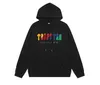 hoodie Trapstar volledig trainingspak regenboog handdoek borduurwerk decodering sportkleding met capuchon heren en dames sportkleding pak broek met rits Maat S-XL