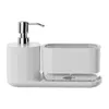 Liquid Soap Dispenser Kitchen Organization Lagring Lösning Refillerbar maträtt med svamphållare Anti-Slip Base Hand For Home