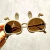 Óculos de sol bonito moda crianças orelha decorativa meninos e meninas proteção sol óculos uv eyewear