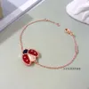 Designer Van Clover Jewelrys Vierblättriges Kleeblatt-Armband Clef Cleef Armbänder Armreif New Seven Star Ladybug Five Flower Damen High Edition Fashion Light Lux