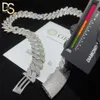 Luxury Hip Hop 18 20 22 tum S925 Sterling Silver VVS Moissanite Cuban Chain Necklace Men