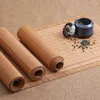 Tea Trays Japanese Bamboo Mat Table Gongfu Tableware Pad Kitchen Chinese Solid Placemat Coffee Tray Dining Tables Decorative