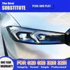 Acessórios do carro lâmpada de cabeça drl luz circulação diurna para bmw g20 g28 3 m3 led conjunto do farol 20 22 streamer sinal volta