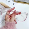 Sunglasses Large Square Frame Anti-Blue Light Glasses Computer Gaming Eye Protection Fashion Classic Plain Glass Men Women Spectacles